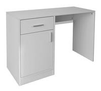 vidaXL Escritorio con cajón y armario blanco 100x40x73 cm