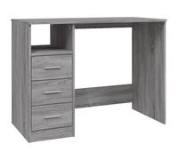 Vidaxl Escritorio Con Cajones Contrachapada Gris Sonoma 102x50x76 Cm
