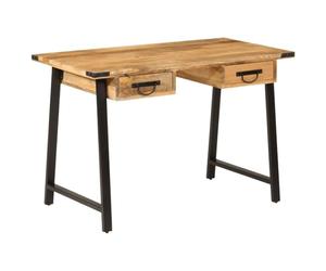 vidaXL Escritorio con cajones Madera Mango Maciza y Hierro 105x55x70cm