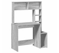 vidaXL Escritorio con estantes contrachapada Gris Sonoma 100x45x140 cm