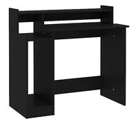 Escritorio Con Luz Led Madera Contrachapada Negro 97x45x90 Cm Vidaxl