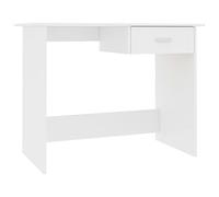 vidaXL Escritorio Contrachapada Casa Hogar Bricolaje Decoración Diseño Estilo Mobiliario Mueble Mesa Buró Pupitre Estudio Oficina 100x50x76cm Blanco