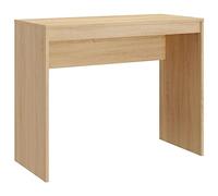 vidaXL Escritorio de madera contrachapada color roble 90x40x72 cm