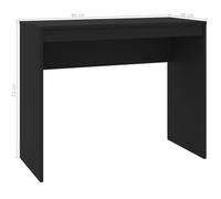 VidaXL Escritorio de Aglomerado 90x40x72cm Negro