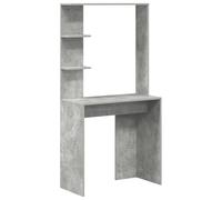 vidaXL Escritorio de Computadora Gris Concreto Gris Concreto