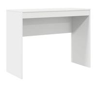 vidaXL Escritorio de Escritura Minimalista con cajón | Tablero de partículas Blanco, tamaño Mediano 100 x 40 76 cm, Uso en casa u Oficina, Mesa compacta, Duradera y Elegante para compu