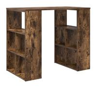 vidaXL Escritorio de Esquina Roble Ahumado Madera Elaborada Mediano