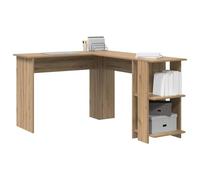 vidaXL Escritorio de Esquina Roble Artesanal 140 x 113,5 x 75 cm, Escritorio Moderno en Esquina, estación de Trabajo L, Ahorra Espacio y Tiene Almacenamiento, ergonómico para casa