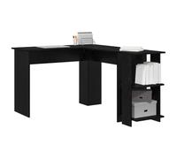vidaXL Escritorio de Esquina de Roble Negro Roble Negro MDF Mediano