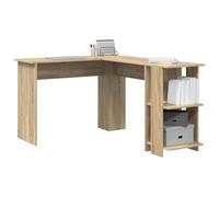 vidaXL Escritorio de esquina Roble Sonoma 140×113,5×75 cm, moderno con almacenamiento