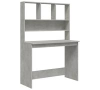 Vidaxl Escritorio De Estantes Contrachapada Gris Hormigón 102x45x148cm