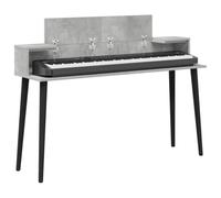 vidaXL Escritorio de Estudio Gris Hormigón 110 x 36 x 19,5 cm, Escritorio Musical Rectangular Moderno, Espacio Creativo para músicos, Ideal para tu hogar