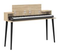 vidaXL Escritorio de Estudio Sonoma 130 x 36 x 19,5 cm, Escritorio Musical Rectangular Moderno, Espacio Creativo para músicos, Ideal para tu hogar