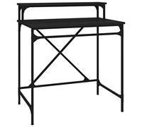 vidaXL Escritorio de Hierro y Madera contrachapada Negro 80x50x90 cm
