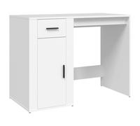 vidaXL Escritorio de Madera contrachapada Blanco 100x49x75 cm, Escritorio de Oficina, Mesa de Estudio, Muebles de despacho, Mesa de Ordenador