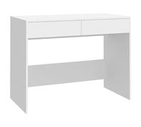 vidaXL Escritorio de Madera contrachapada Blanco 101x50x76,5 cm