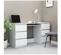 vidaXL Escritorio de aglomerado blanco 140x50x77 cm