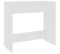 vidaXL Escritorio de Ordenador Despacho Ejecutivo Oficina Estudio Robusto Estable Simple Alta Calidad de Madera Contrachapada Blanco 80x40x75 cm