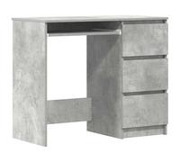 vidaXL Escritorio de Ordenador Despacho Ejecutivo Oficina Estudio Robusto Estable Simple Contrachapada Gris Hormigón 90x45x76 cm