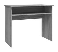 vidaXL Escritorio Estudio Trabajo Mesa para Ordenador Almacenamiento Estantes Oficina Hogar Mueble de Madera Contrachapada Gris Sonoma