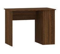 Vidaxl Escritorio De Madera Contrachapada Marrón Roble 100x55x75 Cm