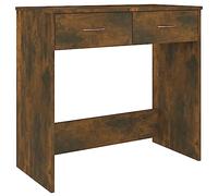 vidaXL Escritorio Mesa de Consola Pasillo Oficina Vestíbulo Ordenador Despacho Estudio Lectura Auxiliar Madera Contrachapada Roble Ahumado 80x40x75 cm
