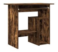 vidaXL Escritorio Mesa Ordenador Estudio Oficina Muebles Despacho Sala Almacenamiento Estantería Madera Contrachapada Roble Ahumado