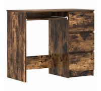vidaXL Escritorio Mesa Ordenador Estudio Oficina Muebles Despacho Almacenaje Dormitorio Cajón de Madera Contrachapada Roble Ahumado
