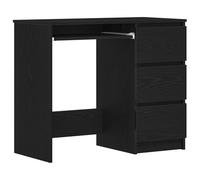 vidaXL Escritorio de Madera contrachapada Roble Negro 90x45x76 cm