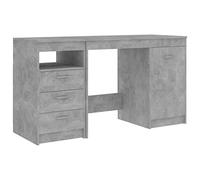 vidaXL Escritorio de madera de ingeniería Gris hormigón 140x50x76 cm