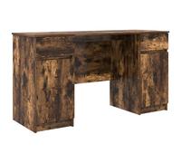vidaXL Escritorio de Madera de ingeniería Roble Ahumado 140x49x76 cm