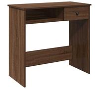 vidaXL Escritorio de Madera de ingeniería Roble marrón 80x40x75 cm, Escritorio de Oficina, Mesa de Ordenador, Escritorio de Estudio