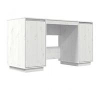 VidaXL Escritorio de Madera Maciza de Pino Blanco 140x50x75cm