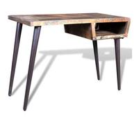 vidaxl Escritorio de madera reciclada con patas de hierro