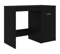 vidaXL Escritorio de Ordenador Despacho Ejecutivo Oficina Estudio Robusto Estable Simple Madera Contrachapada Negro 100x50x76 cm