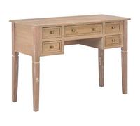 vidaXL Escritorio de Ordenador Despacho Ejecutivo Oficina Estudio Robusto y Estable de Estilo Francés Simple Atemporal Marrón Madera