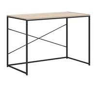 vidaXL Escritorio de Ordenador Oficina Despacho Estudio Casa Computadora Trabajo Mesa Auxiliar Estable Madera Contrachapada Negro y Roble 110x60x70 cm