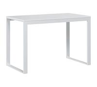 vidaXL Escritorio de Ordenador Oficina Despacho Estudio Casa Computadora Trabajo Mesa Auxiliar Estable Madera Contrachapada Blanco 110x60x73 cm