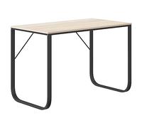 vidaXL Escritorio de Ordenador Oficina Despacho Estudio Casa Computadora Trabajo Mesa Auxiliar Estable Madera Contrachapada Negro y Roble 110x60x73 cm