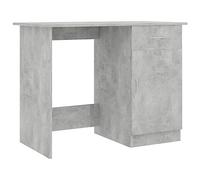 vidaXL Escritorio de Ordenador Trabajo Estudio Ejecutivo Oficina Despacho Mueble Duradera Robusta Estable de Madera Contrachapada Gris Hormigón
