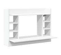 vidaXL Escritorio de Pared Madera de ingeniería Blanco 105x48x75 cm, Mesa de Pared, Mesa montada en la Pared, Mesa de Pared Colgante