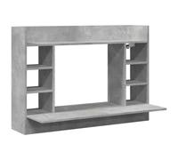Escritorio De Pared Madera Ingeniería Gris Hormigón 105x48x75cm Vidaxl