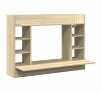 Escritorio De Pared Madera Ingeniería Roble Sonoma 105x48x75 Cm Vidaxl