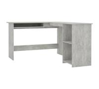 vidaXL Escritorio en Forma de L Mesa de Esquina de Ordenador Esquinera Despacho Ejecutivo Oficina Estudio Robusto Contrachapada Gris Hormigón
