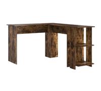 vidaXL Escritorio de Esquina Marrón Roble Ahumado Madera Elaborada