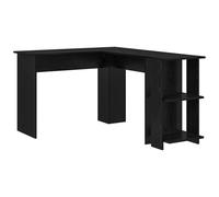 vidaXL Escritorio de Esquina de Roble Negro Roble Negro MDF Mediano