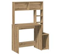 vidaXL Escritorio estantes Madera Roble artisian 100x45x140 cm, Escritorio de Oficina, Mesa de Estudio, Escritorio de pie, Escritorio de Ordenador