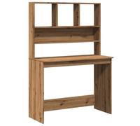 vidaXL Escritorio estantes Madera Roble artisian 102x45x148 cm
