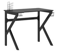 vidaXL Escritorio Gaming con Patas en Forma de K Negro 90x60x75 cm