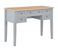 vidaXL Escritorio de madera gris 109,5 x 45 x 77,5 cm